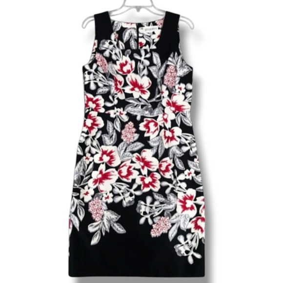 Studio 1 women's black floral zip-up midi dress  - size 14 - Picture 1 of 10
